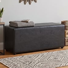 Delhi Faux Leather Bench